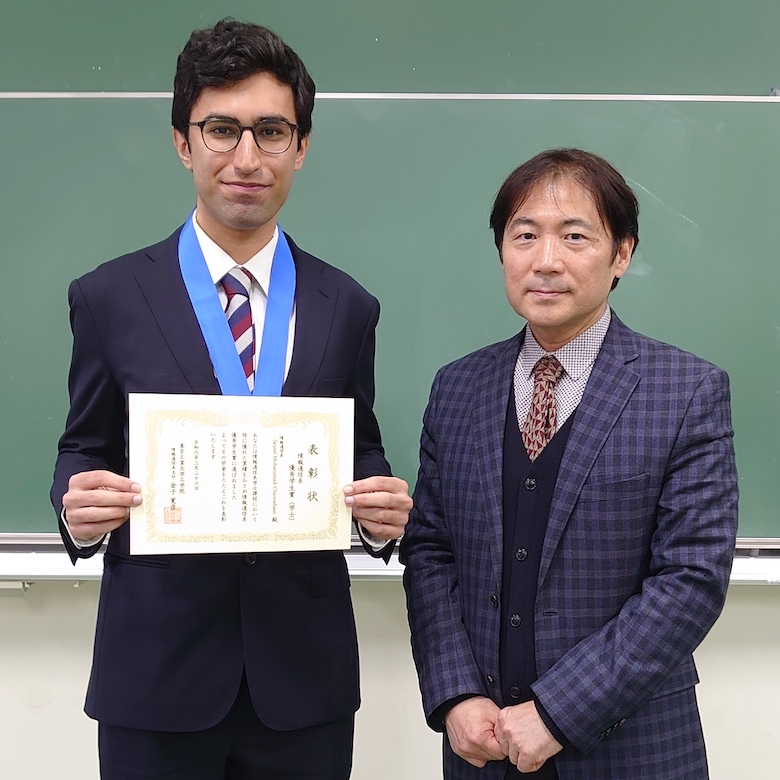 Chen, Kentaro, and Seyed have won the outstanding student award